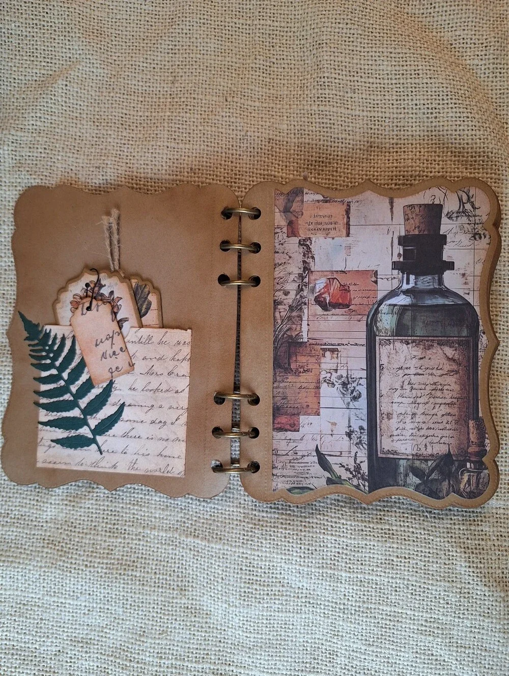 12 Pg Hand Made Apothecary, Botanical Art Journal, Junk Journal, Scrapbook
